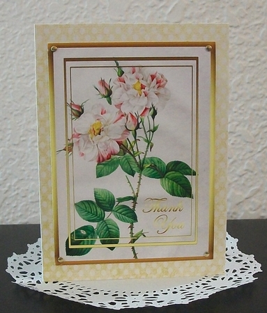 Vintage Rose Note Thank You Toppers by Teddi Phillips