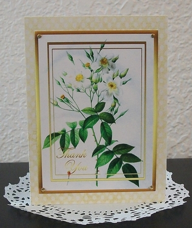 Vintage Rose Note Thank You Toppers by Teddi Phillips
