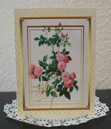 Vintage Rose Note Thank You Toppers by Teddi Phillips