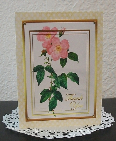 Vintage Rose Note Thank You Toppers by Teddi Phillips