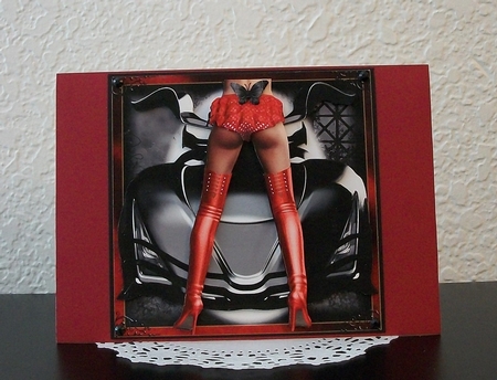 Hot Legs and Sports Car Card Front Kit by Teddi Phillips