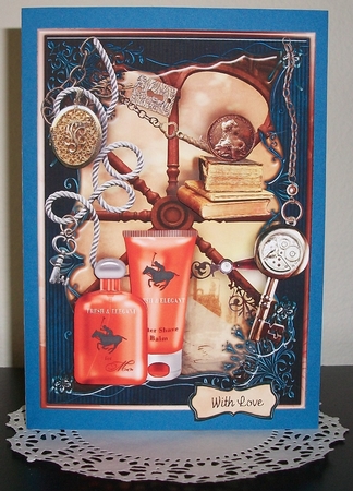 Aftershave with Charms Male Card by Teddi Phillips
