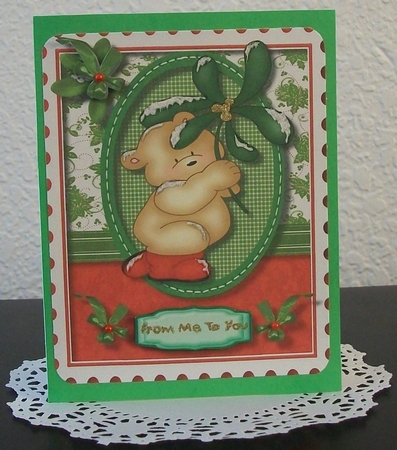 Lovely Little Mistletoe Bear by Teddi Phillips