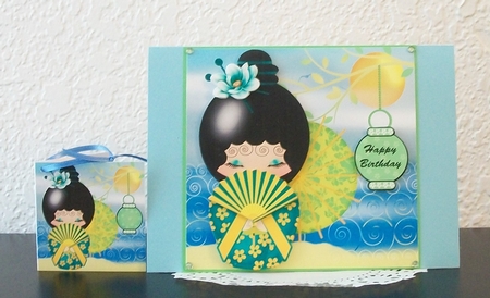 Hope Kokeshi Doll Mini Card Kit by Teddi Phillips