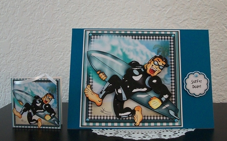 Surfer Dude Card Front Kit by Teddi Phillips
