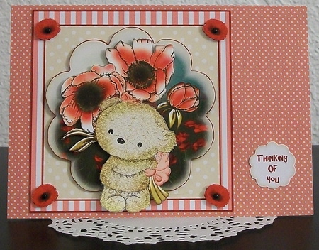 Bouquet Teddy Card Front Kit by Teddi Phillips