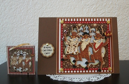 The Three Amigo's Christmas Card Front Kit by Teddi Phillips