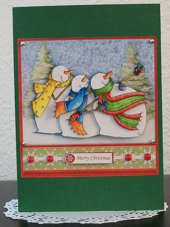 Snowman Selfie Christmas 8x8 Decoupage Mini Kit by Teddi Phillips