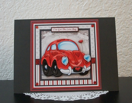 Love Bug 8x8 Decoupage Mini Kit Valentines Anniversary Etc by Teddi Phillips