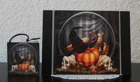 All Hallows Eve - The Day Of The Dead 11 - Special 3D Decoupage + Insert & Tag by Teddi Phillips