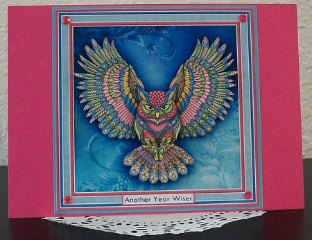ZEN OWL 8x8 All Occasion Decoupage & Insert Mini Kit by Teddi Phillips