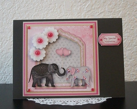 My Special Valentine - Decoupage Card Front by Teddi Phillips