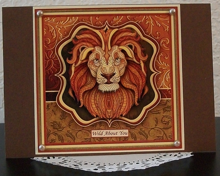 LION HEAD 8x8 Decoupage & Insert Mini Kit Various Occasions by Teddi Phillips