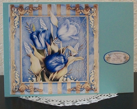 Blue Tulips Topper by Teddi Phillips