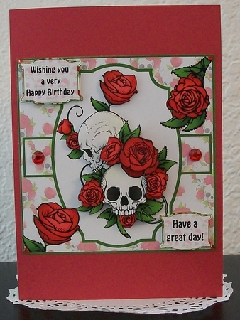 Skulls and roses by Teddi Phillips
