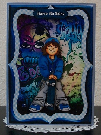 Ryder Cole Skateboarder Card Front by Teddi Phillips