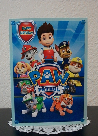 Paw Patrol Group Birthday A5 Decoupage by Teddi Phillips