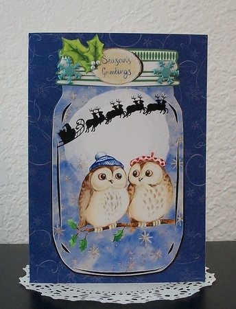 little owls mason jar shaped card by Teddi Phillips