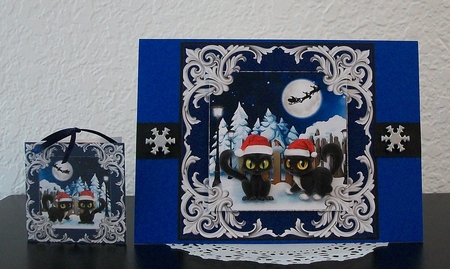 Christmas Black Cats Mini Kit by Teddi Phillips