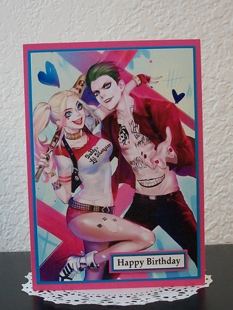 Harley Quinn & Joker Anime Quick Card by Teddi Phillips
