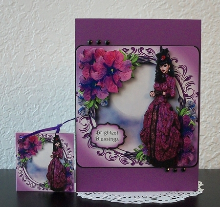 My Lady With Purple Petunias by Teddi Phillips