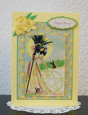 Vintage Ostara Spring Goddess Pagan Card Making Kit by Teddi Phillips