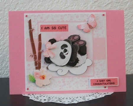 Cute panda - baby girl by Teddi Phillips