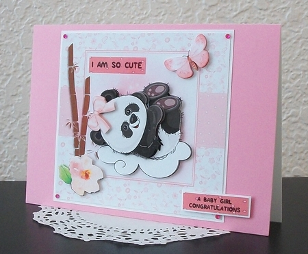 Cute panda - baby girl by Teddi Phillips