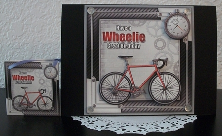 Have A Wheelie Great Birthday 8x8 Mini Kit by Teddi Phillips