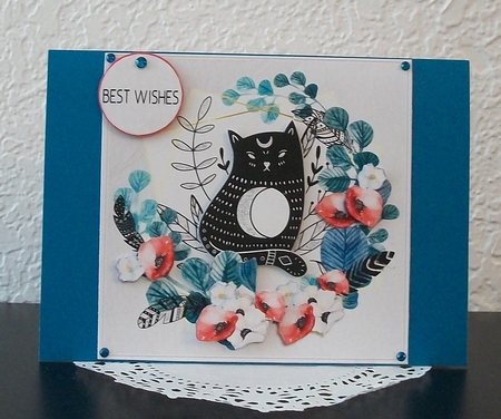 BLACK CAT - BEST WISHES by Teddi Phillips