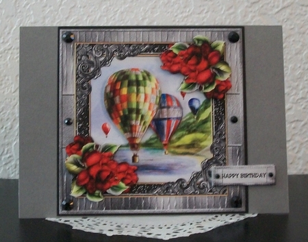 Male Card Hotair Balloons 7x7 by Teddi Phillips