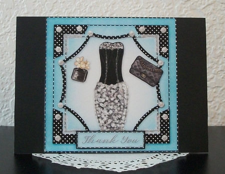 Happy Birthday thank you with love Quick card  by Teddi Phillips