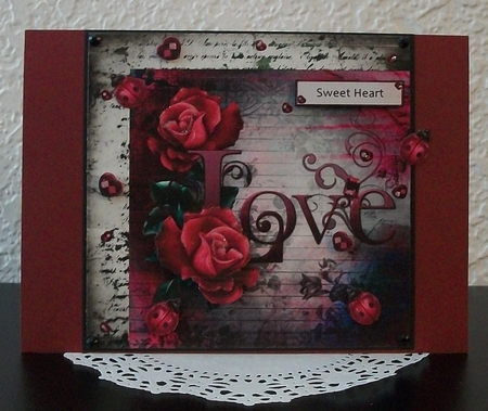 Love Heart Topper with Decoupage by Teddi Phillips