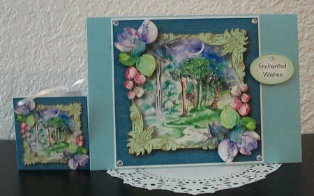 Watercolour Enchanted Evening - Waterfall by Teddi Phillips