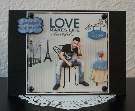 So in Love - 6x6 inch topper with decoupage by Teddi Phillips