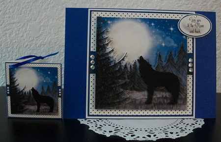 Wolf Silhouette by Teddi Phillips