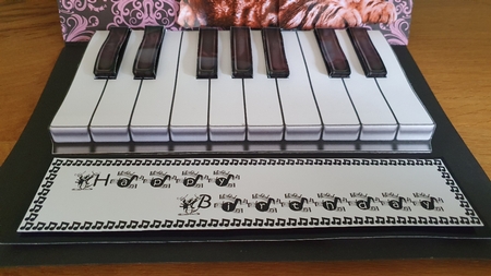 Cat 2 and Piano Keys A5 Size by xt farr