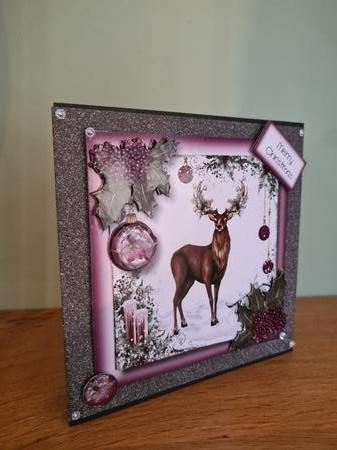 Christmas Stag & Holly Berries by xt farr