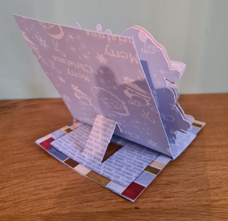 Deer Friends Santa and Reindeer Pop-up Slider Card Kit by xt farr