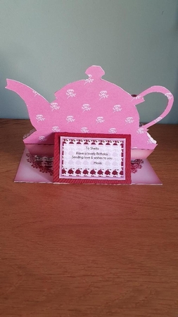 Deep Rose Tea and Cupcake Easel Kit by xt farr