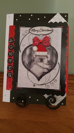 Black and White Collection Christmas Australian Koala by xt farr