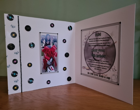 Rock and Roll Card Front with Decoupage Kit by xt farr