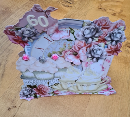 Fabulous Shabby Chic Coffee Time Shaped Card Kit by xt farr