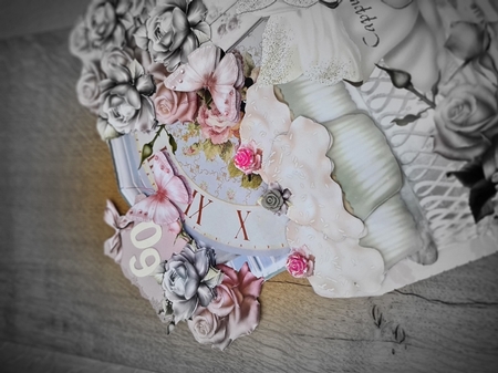 Fabulous Shabby Chic Coffee Time Shaped Card Kit by xt farr