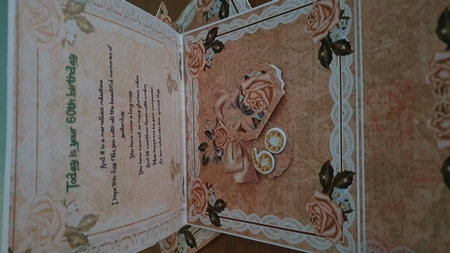 Dancing Couple Cream Lace Top Easel Card & Envelope Kit by xt farr