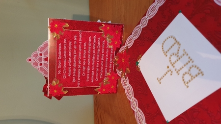 Red Robin Lace Top Easel Card & Envelope Kit by xt farr