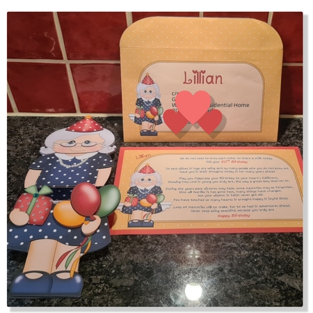 3D on the Shelf Card Kit - Little Party Old Lady Peggy by xt farr