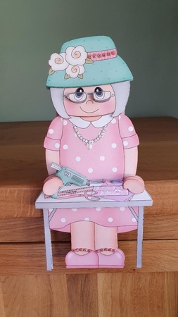 3D on the Shelf Card Kit - Gossip Galz - Crafting Carla by xt farr