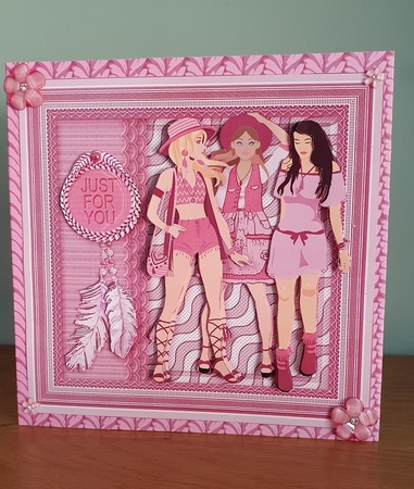 Boho Teenager Fashion 8in x 8in Decoupage Mini Kit by xt farr