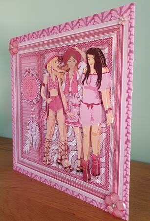 Boho Teenager Fashion 8in x 8in Decoupage Mini Kit by xt farr